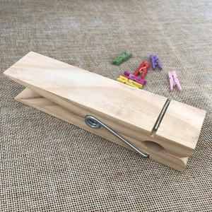 Buy Large Wooden Peg 15cm Wood Clothes Storage Craft Gift Home ...