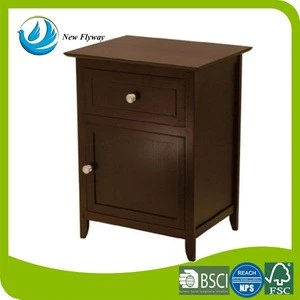 latest model MDF furniture painted finish beside table cabinet wooden nightstand for bedroom with drawer