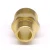 Import Lead Free Brass plumbing female Thread Hexagonal Connectors Pipe Fitting brass male connector fitting from China