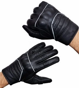 Leather Motorcycle Riding Gloves