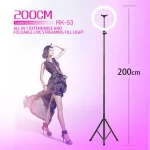 Led Ring Light Photography Portable Foldable 12 Inch Selfie Ring Light with Tripod