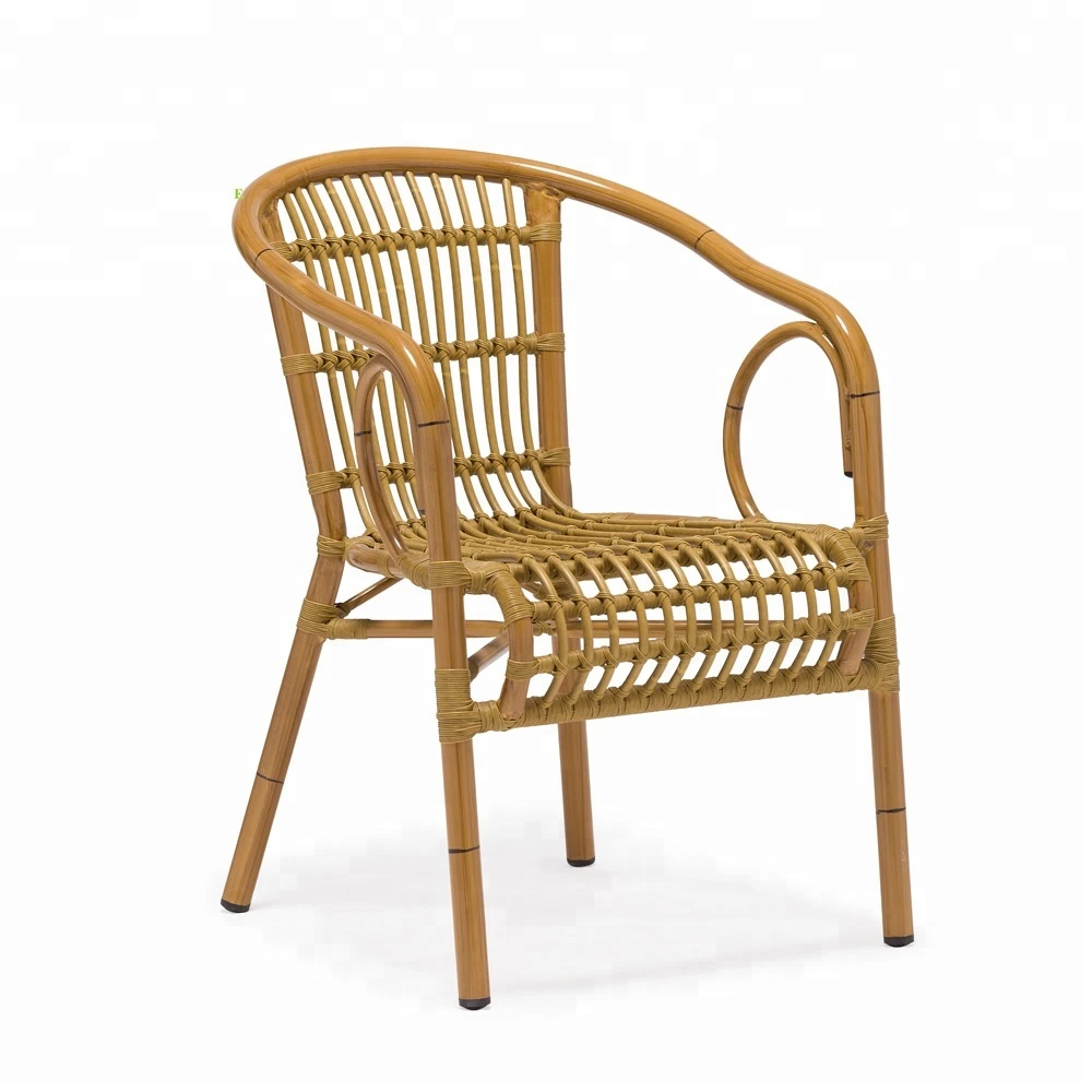 Leisure Vintage Patio Round Wicker Rattan Bamboo Chair