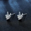 Lerca Wholesale 925 Silver Sterling Elk Moissanite diamond Earrings Charming Jewellery for female