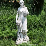 Life size fiberglass beauty lady statues for garden decoration