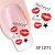 Import Lipstick Face Kiss 3D Nail Art Sticker Decal Decoration Manicure Water Transfer from China