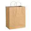 LOKYO sac en papier kraft paper bag custom print logo takeaway flat bottom brown kraft paper bags of food
