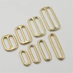 Low price bag accessories custom logo slide buckles metal square ring Tri glide buckles for belt