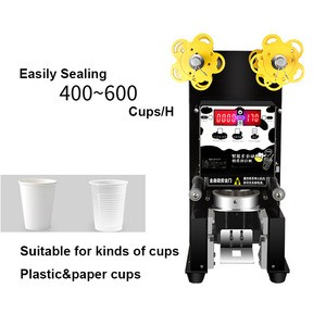 Low price coffee and tea automatic cup sealing machine