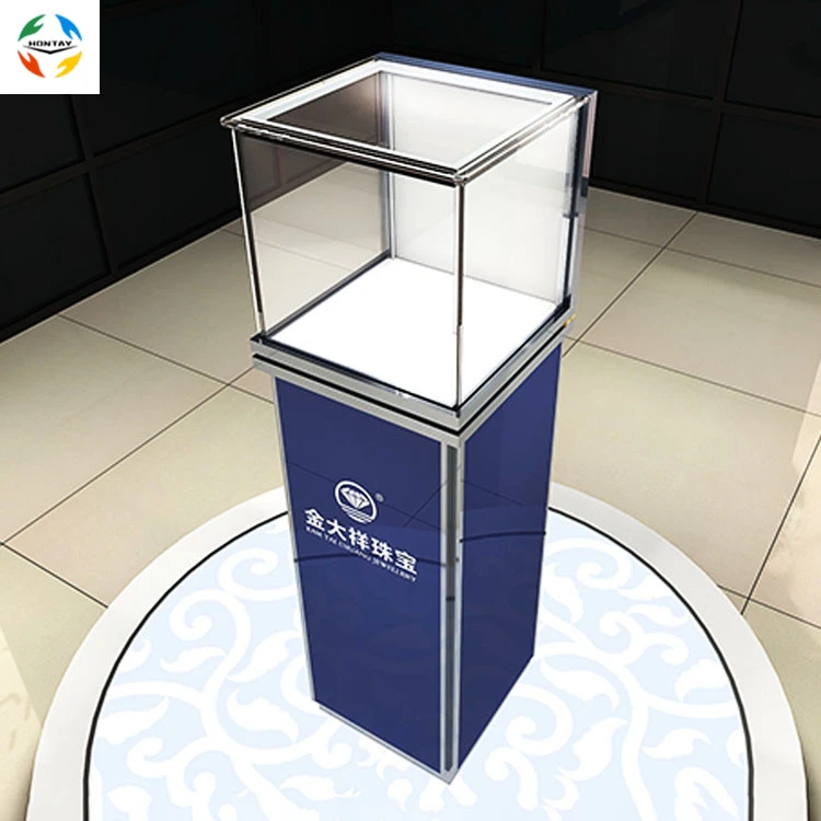Luxurious Retail Shop Furniture 3D Design Glass Stand Metal Jewelry Boutique Cabinets Display Showcase