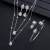 Import Luxury 925 Silver Needle Exquisite Micro inlaid Zircon Jewelry Set Water Drop Bridal Wedding Fine Jewelry Set from China