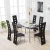 Luxury classical furniture living room dining room set glass dining table and 4 chairs modern dinner table set