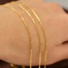 Luxury Fashion Pure 24K Gold Chain Necklace Jewelry Accessories Women Ladies Female Bridal Engagement Wedding Necklaces