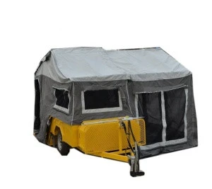 Luxury Foldable PVC Fabric Caravan Camping Trailer Off Road With Tent