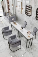 Luxury Modern Style Beauty Salon Furniture Manicure Nail Table