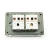 Luxury stainless steel panel 4 gang 1 way button electric mounted wall switch board