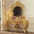 Import Luxury wholesale classic furniture gold leaf gilding console table and mirror from China