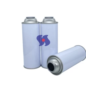 Manufacturer 60X158mm designer butane gas can adapter spray can empty aerosol tin can