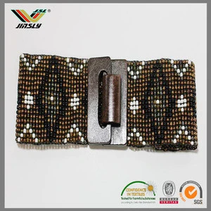 manufacturer canvas custom woven cheap studded polyester belt
