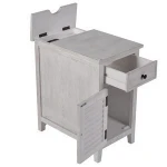 Mayco Antique White Wooden Bedside Table,Cheap Industrial Vintage White Bedroom Nightstand