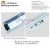 Meilong hardware Patented product 3 Fold Full Extension Ball Bearing Drawer Slide Rail/ Telescopic Channel for table 45mm