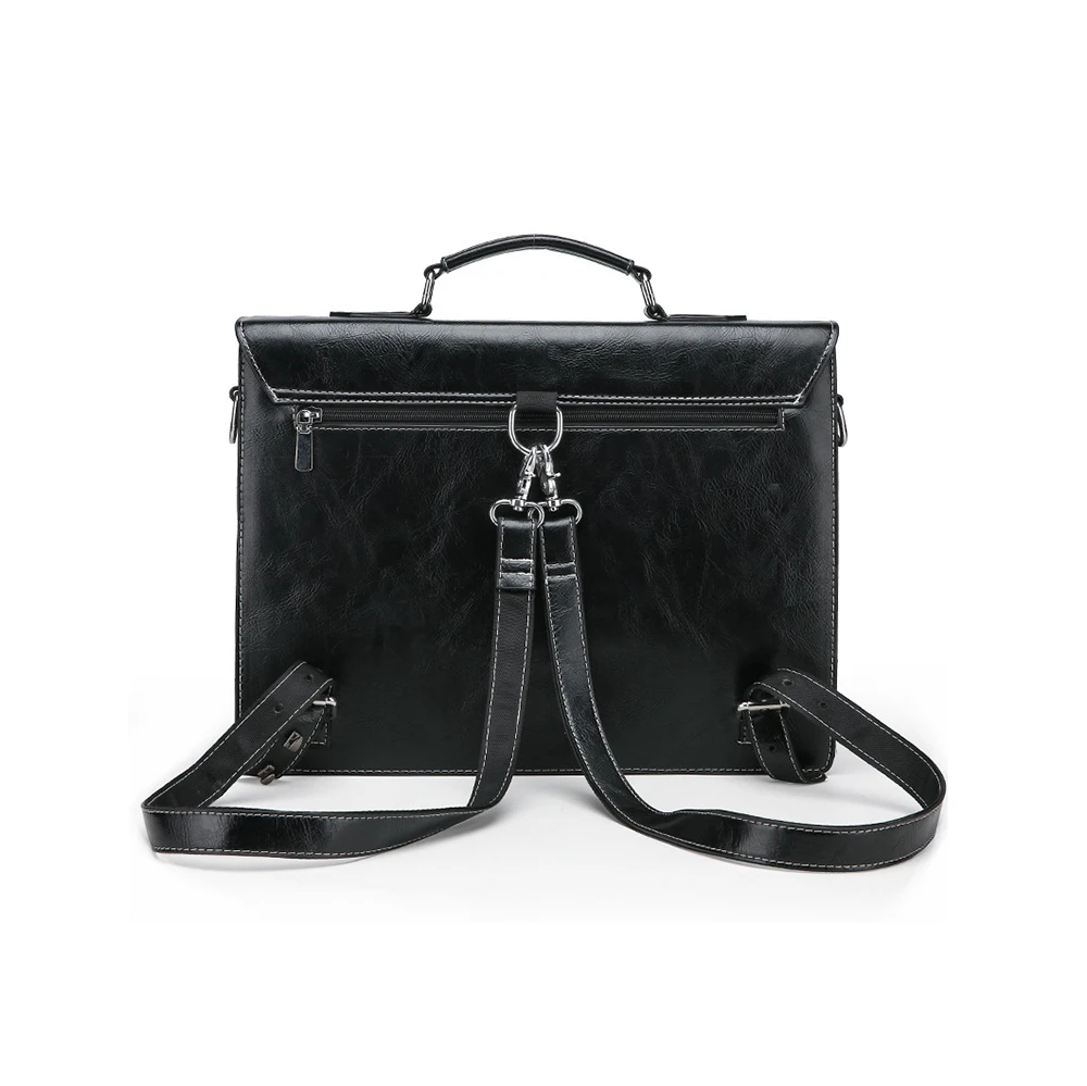 Men briefcase shoulder bag, large briefcase bag leather laptop case