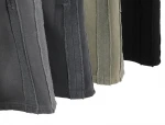 Mens acid washed retro shorts hip hop street wear side seam panel sweat shorts half pants