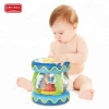 Merry go round sound song hand toy drum musical instrument with light