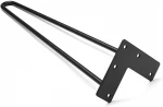 Metal Furniture Hairpin Leg Black Solid Raw Steel Furniture Leg