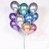 Metallic Latex Balloons Thick Pearly Metal sliver Colors helium latex balloon for Wedding Party Decoration