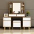 Import Minimalist Modern Vanity Hotel Home Bedroom Furniture Sets Beds Wooden Makeup Storage Drawer Dressing Table Mirrored Dresser from China