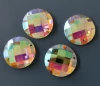 Mirror hollow glass beads with two holes