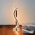 Import Modern Design S Shape Silver Finish LED Chip lamp led table lamp Desk Light with Plastic Shape Cover from China