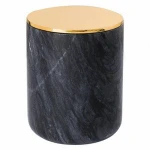 Modern High Polished White And Black Marble Jar Dinnerware