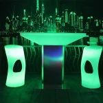 Modern KTV glass stainless steel led tea lighting coffee VIP Table