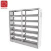 Modern Library Bookshelf Bookcases Heavy Duty Double Side Metal Environmental for School Library