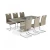 Import Modern MDF Extending Dinning Room Set Extendable 6/8 Seat Dining Table and Chairs from China