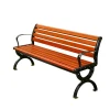 Modern metal frame bench street wood slats bench park chair with cheap price