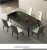 Import Modern Simple Small Apartment Household Economical 4-6 People Table Chair Combination Nordic Imitation Marble Dining Table from China