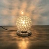 Modern Small Silvery Globe Crystal Ball Table Lamp For Beside Lamp Living Room Table Light Hotel Bar Desk Light