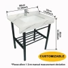 Modern Stainless Steel Sintered Stone Floor Mount Single Sink White Bathroom Vanities Bathroom Cabinet