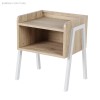 Modern wood home furniture metal frame cabinet