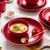 Import MONAZONE Creative Red Ceramic Bableware Baking Tray Dinner Plate Cereal Bowl Tableware Set from China