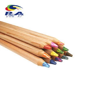 Multi three color pencil rainbow pencils