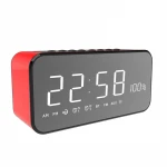 MX22 smart phone wireless mp3 player bedroom decor desk make up mirror large screen LED luxury digital alarm clock with FM radio