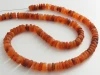 Natural Carnelian Smooth Handmade Tyre,Coin, Button,Matte Polished Bead,Handmade,Loose Gemstone Bead 16 Inch Strand