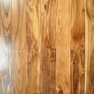 Natural color prefinished Asian small leaf acacia solid wood flooring