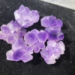 Natural gem crystal carved amethyst flower loose gemstone beads crystals rocks stones in bulk
