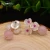 Import Natural Pink Round Crystal Drop Earrings Women Shell Flower Fresh Water Pearl Dangle Earrings 925s Jewelry from China