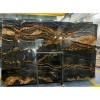 Natural real Black with gold Matrix Titanium Granite slabs Magma Gold Granite  for  cabinet top