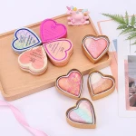 New Arrival Heart-shaped Pearly lustre/earth tone Blusher Cosmetics